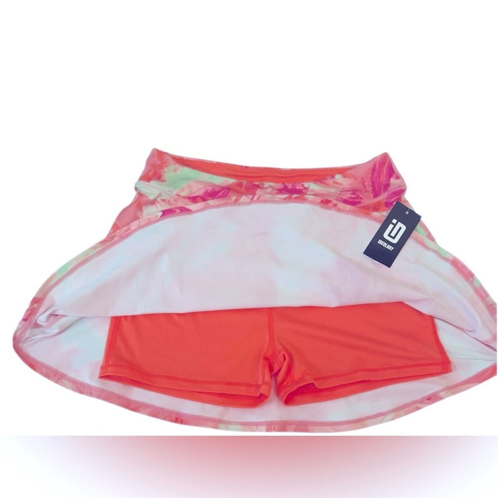 ID Ideology Girls Size L Scratched Paint Skort Pink Shock Elastic Waist - Picture 4 of 4